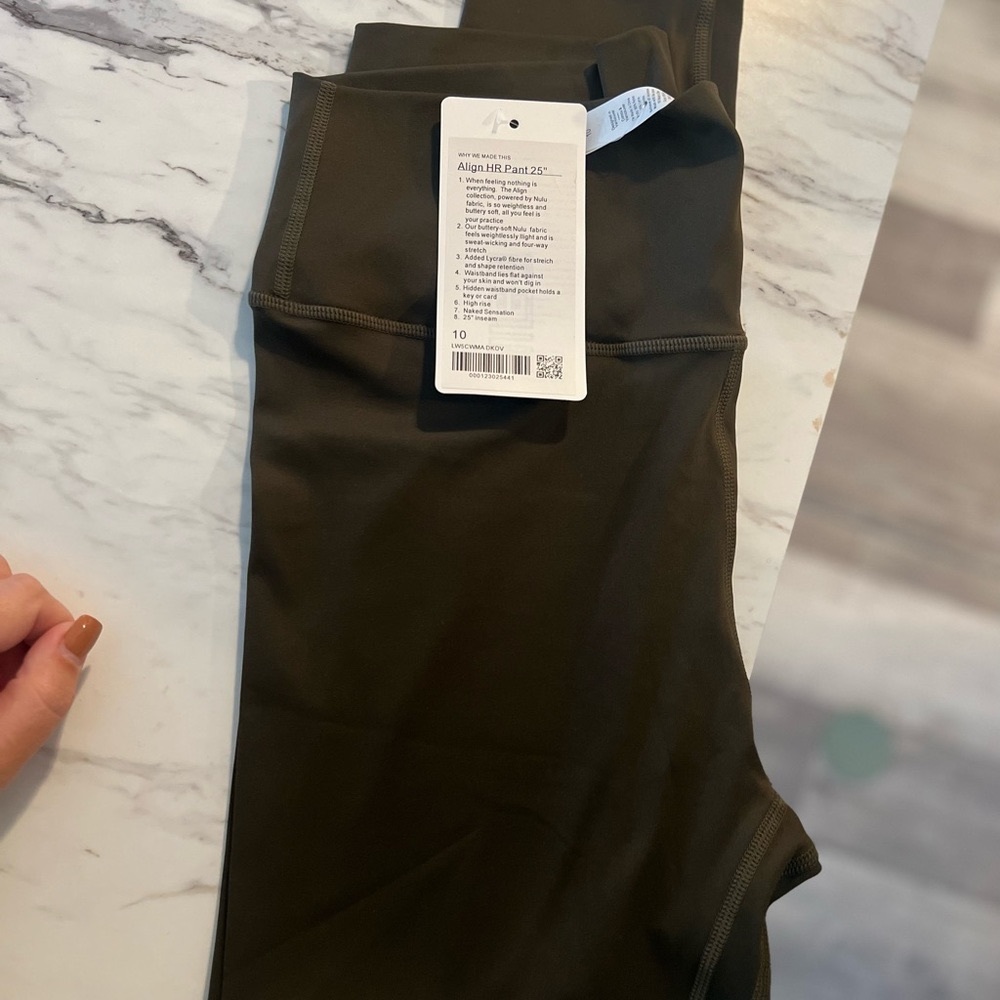NWT Lulu lemon align leggings in green size 10